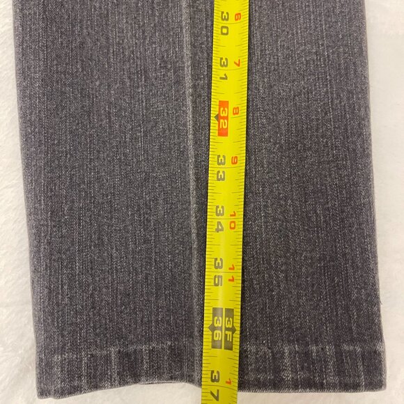 Gloria Vanderbilt Amanda Jeans Women 31x36 Size 12 Black Denim Wide Leg Straight - Picture 7 of 9